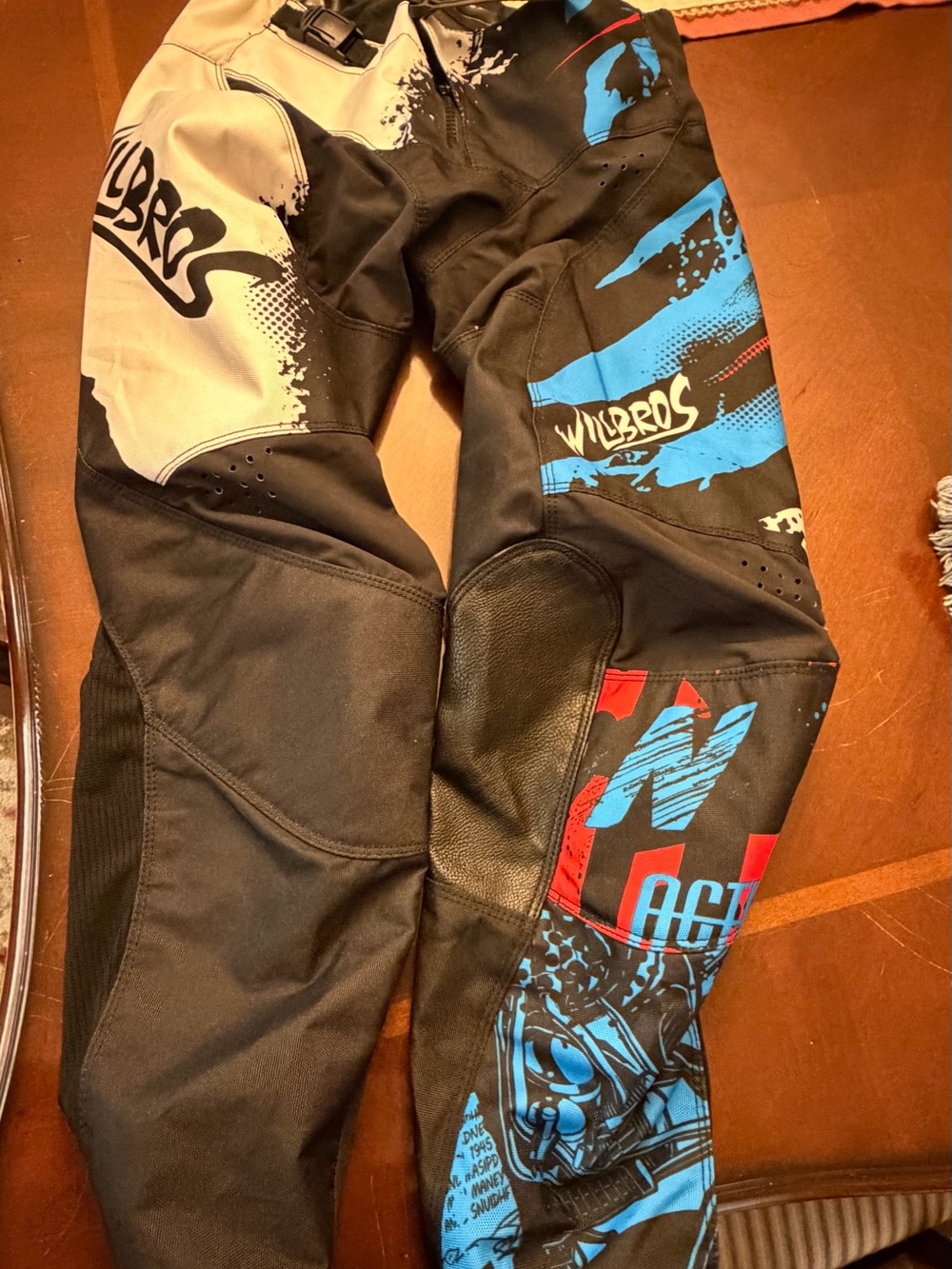 Nuked/ Kids Black & Blue MX Motocross Pants